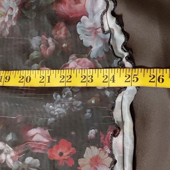 DOLLS, KILL CURRENT MOOD 1X SHEER MESH FLORAL. MINI DRESS - Picture 9 of 13